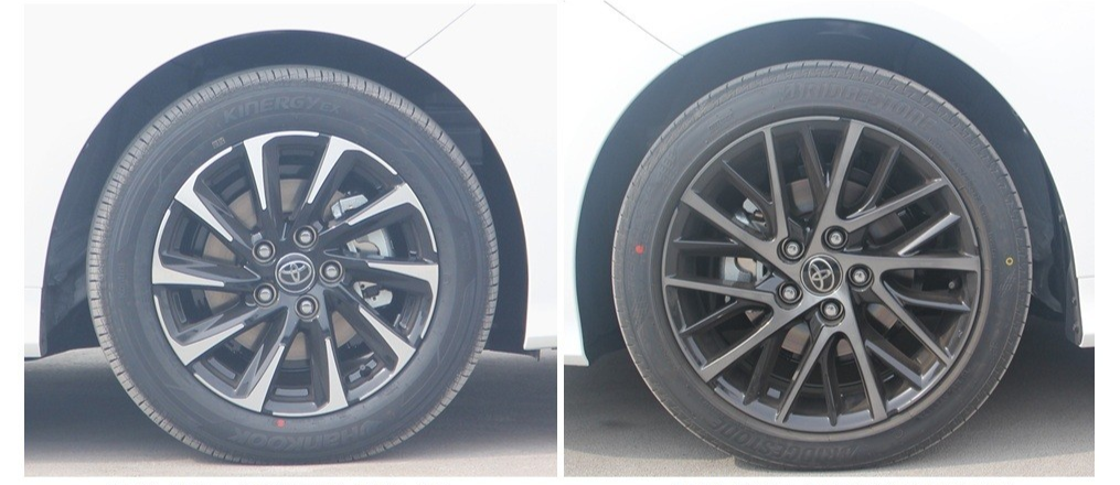The wheel rims of the new Corolla