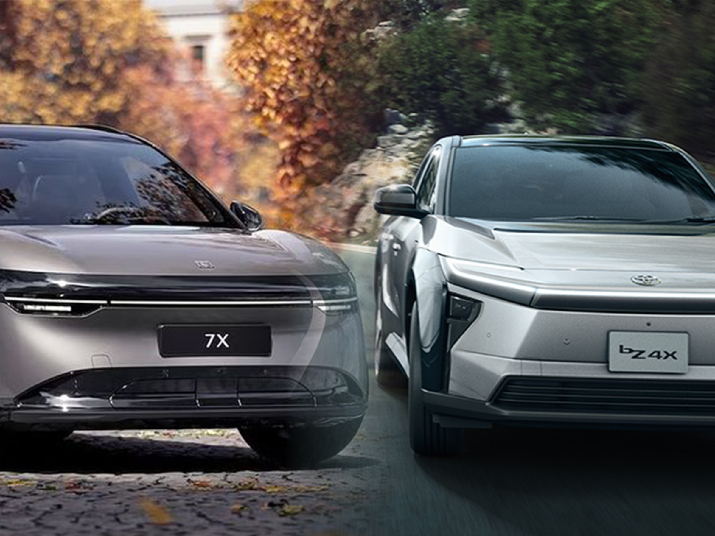 Zeekr 7X VS Toyota bZ4X，Zeekr 7X front view