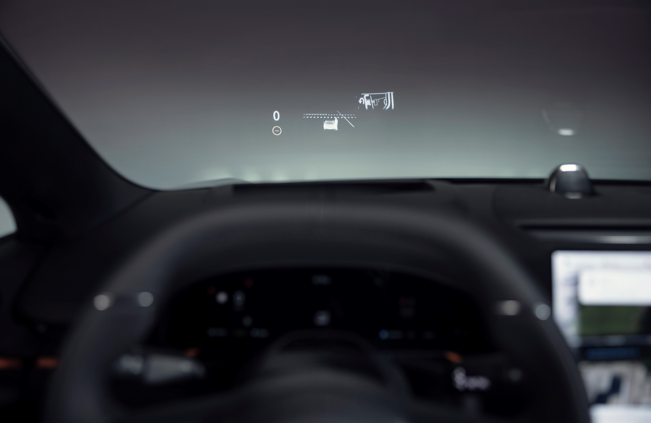 การแสดงผล HUD ภายในรถของ Zeekr 7GT