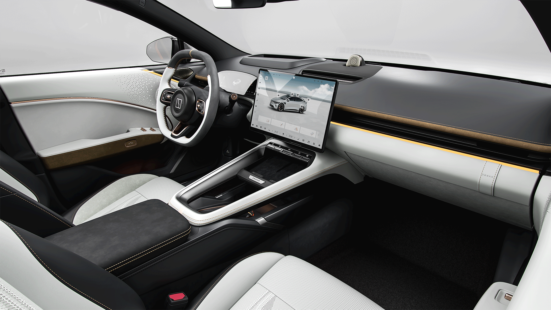 รายละเอียดภายในของ Zeekr 7GT