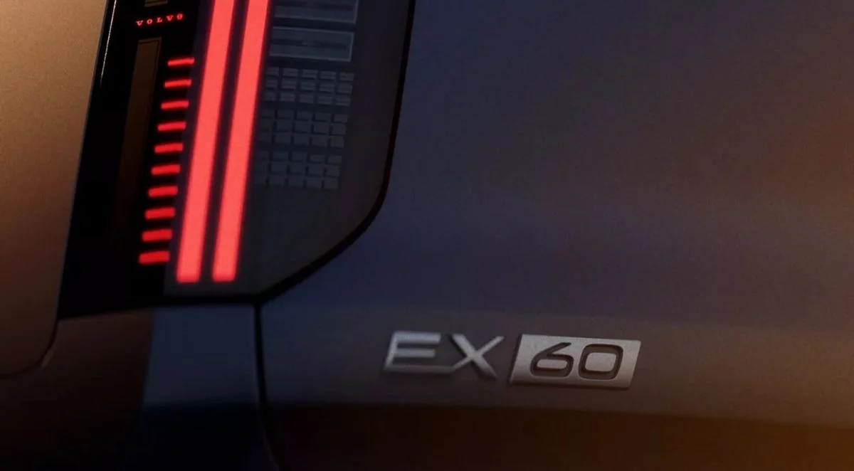 Volvo EX60 EX60 ป้ายพร้อมรายละเอียดไฟสีแดง