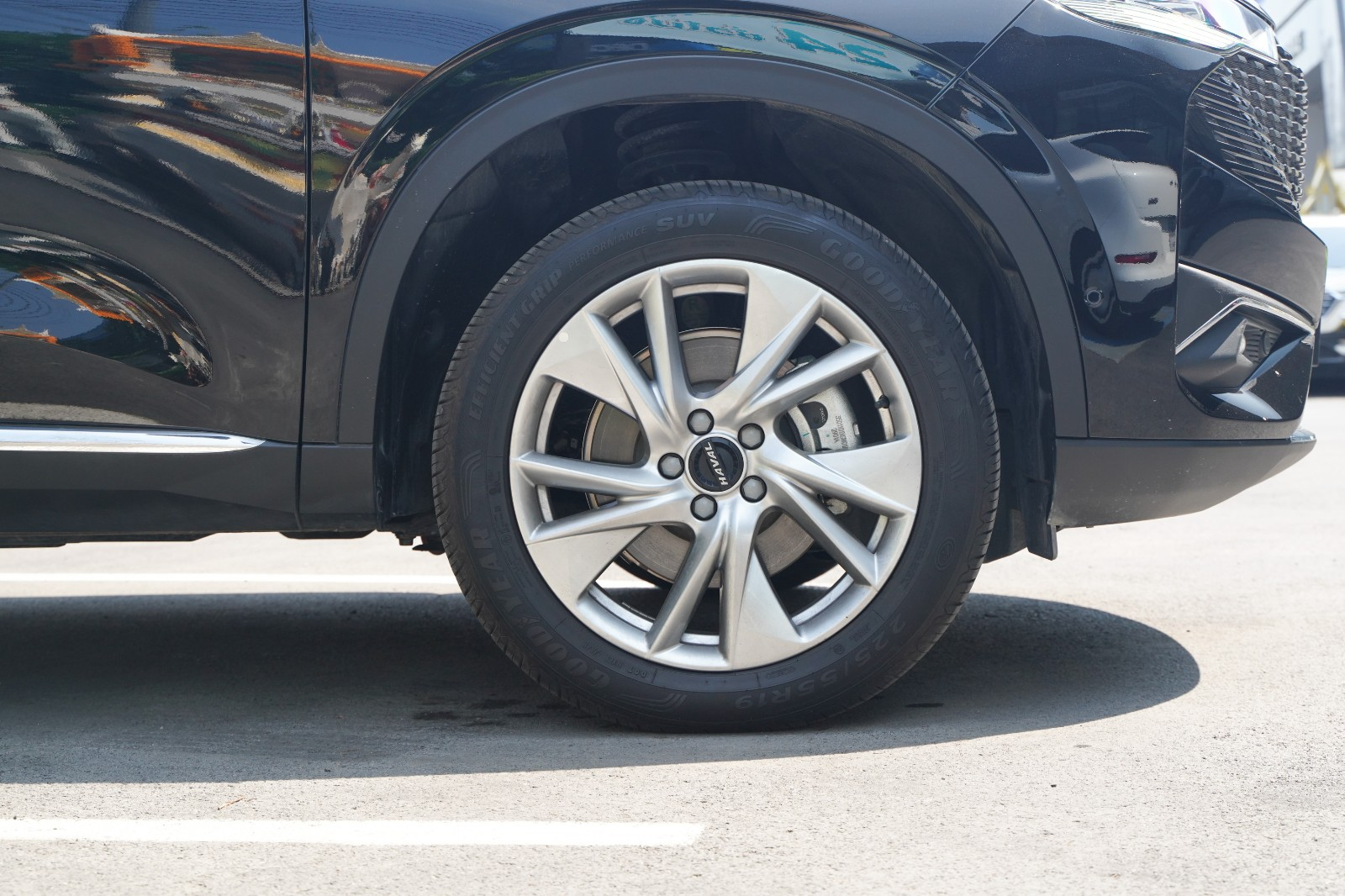 รายละเอียดล้อหน้าของ Haval H6 HEV