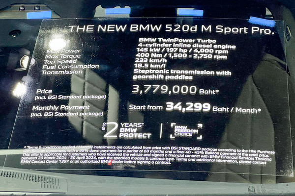 BMW 5 Series Sedan งานแสดงรถยนต์